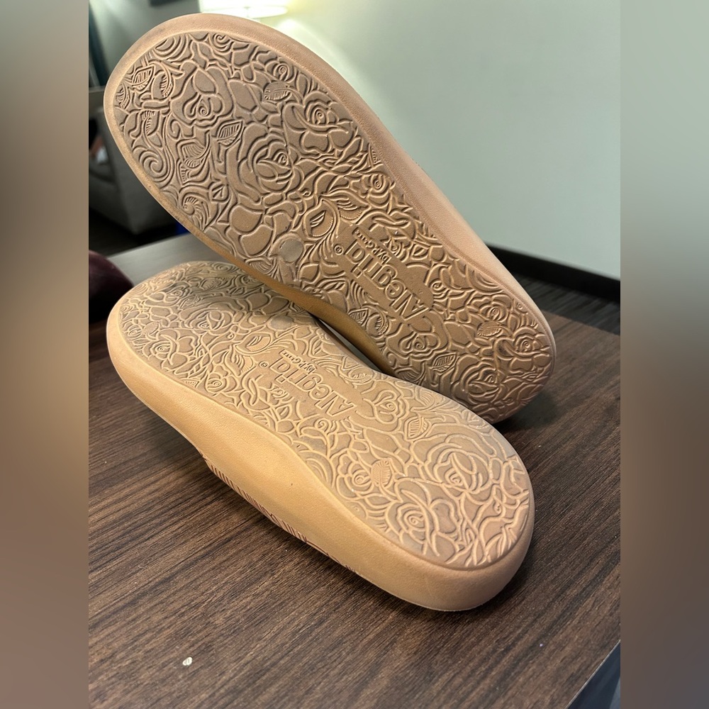 Alegria Tan Patterned Sandals - Picture 3 of 4